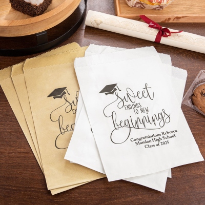 Custom Graduation Favor Bags, Set of 20, Class of 2025, Cookie/Candy Bags, Graduation Decorations, Graduation Party, Graduate Gift for Her/Him