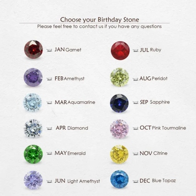 Personalized 2-8 Birthstones Teardrop Pendant Necklace, Dainty Sterling Silver 925 Family Jewelry, Mother's Day/Birthday Gift for Her/Mom/Grandma