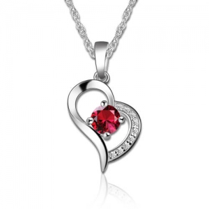 Only You Heart Necklace With Birthstone