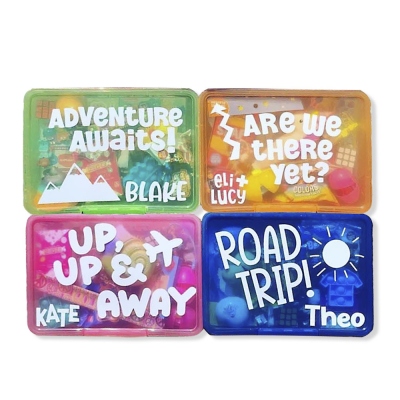 Custom Travel Busy Boxes for Road Trip/Car/Airplane, Activities Busy Box for Kids