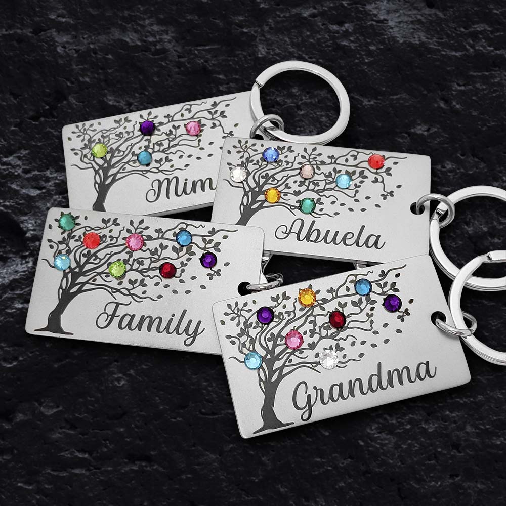 custom-birthstones-family-tree-keychain-stainless-steel-sterling