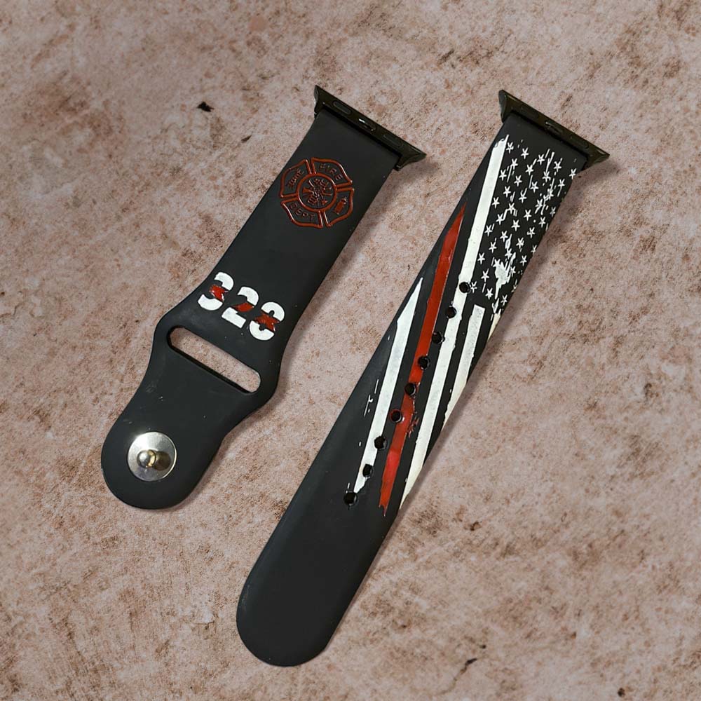 Gepersonaliseerde Firefighter Smartwatch Band, Firefighter Silicone
