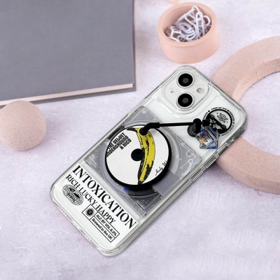 Custom Photo Vinyl Record Phone Case, Creative Case for iPhone with Replaceable CD Discs, Suitable for all Models of iPhone, Gift for Family/Friends