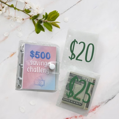 Mini Binder Savings Challenge, Savings Binder, Envelope Challenge, Money Challenge, Cash Stuffing, Cash Envelopes