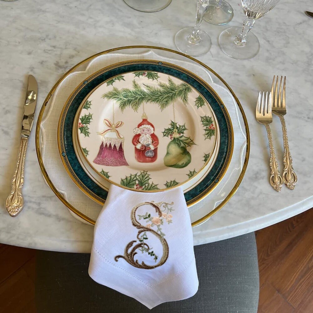 Personalized Embroidered Monogrammed Dinner Napkin