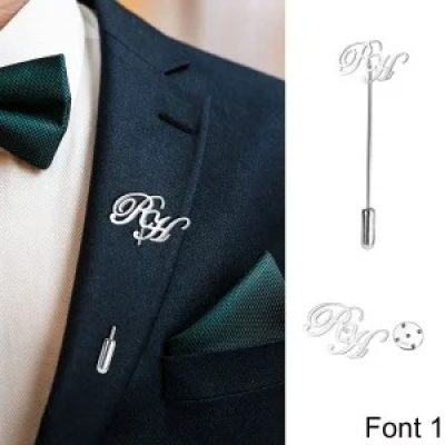 Personlig Initial Lapel Pin, Personlig Namn Pin Suit, Custom Lapel Pin, Presenter för kvinnor män