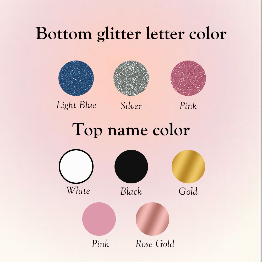 custom glitter monogram