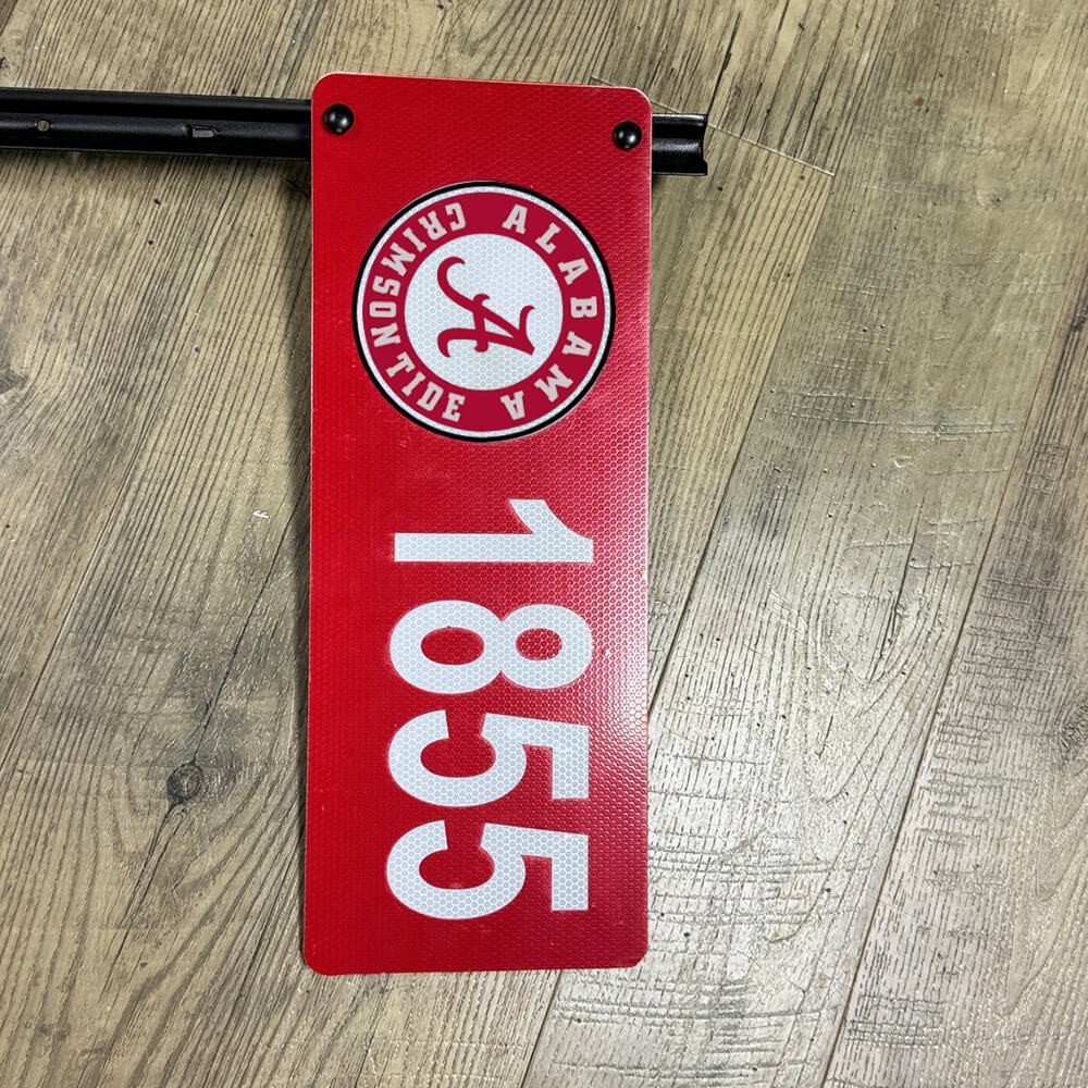 Personalisiertes Adressschild, reflektierendes Hausnummern-Adressschild „Team Spirit“, doppelseitiges Außendisplay, gut sichtbares Hausnummernschild