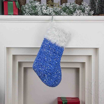 Personalized Name Glitter Christmas Plush Stocking, Christmas Tree Hanging Decor, Holiday Party Favor, Home Decor, Christmas Gift for Kids/Family