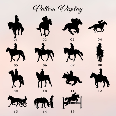 Personalized Equestrian Horse Name Tag Keychain, Youth Sports Team Equipment Keyring, Backpack Charm, Gift for Horse Lovers/Equestrians/Riders