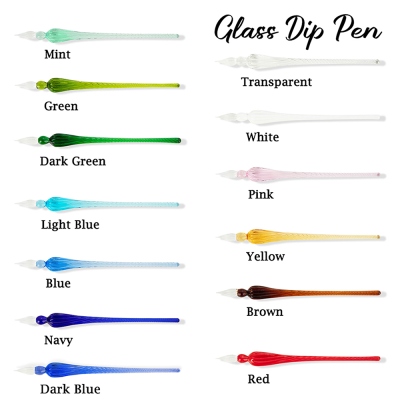 glass calligraphy pen and ink set