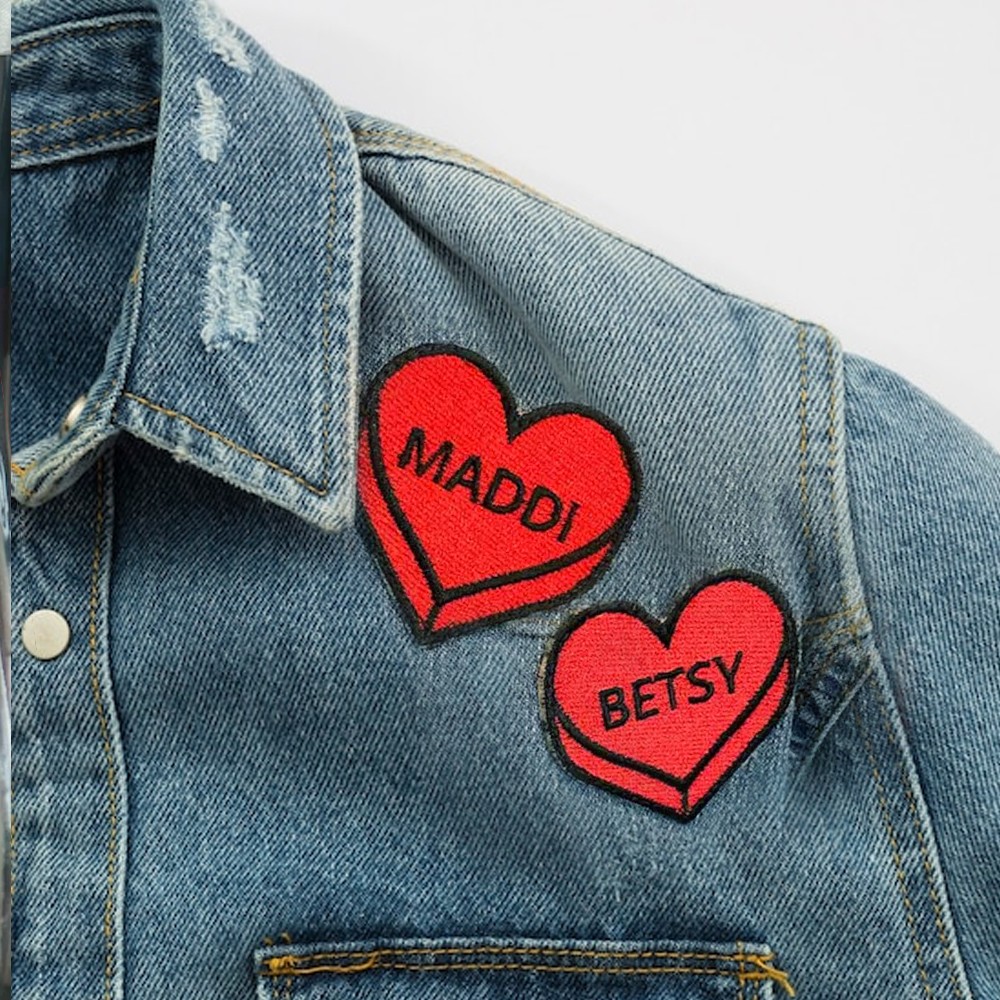 5 Stück Rote Herz-Aufnäher Bestickt - Aufbügelbare Applikationen Für Jeans & Jacken