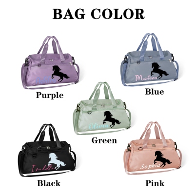 Personalized Horse Riding Bag for Women, Sports Equipment Bag, Girls Travel Duffel Bag, Horse Grooming Bag, Mountain Bicycle/Bike Accessories