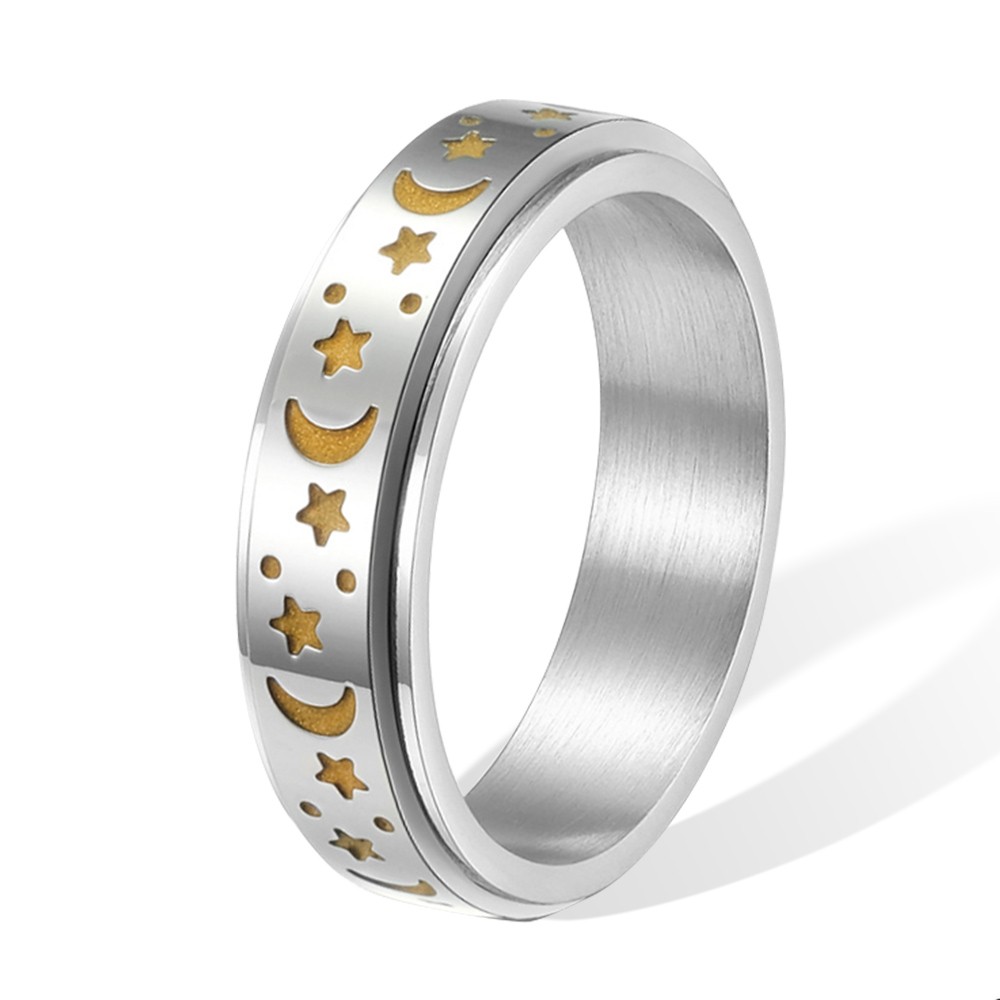 thumbnail image 2 of Luminous Stainless Steel Music Note Ring – Clef & Score Design – Unisex Sizes 6-13 2 of 6