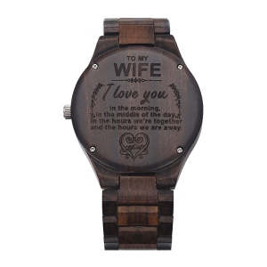 Customized Ebony Watch for Wife