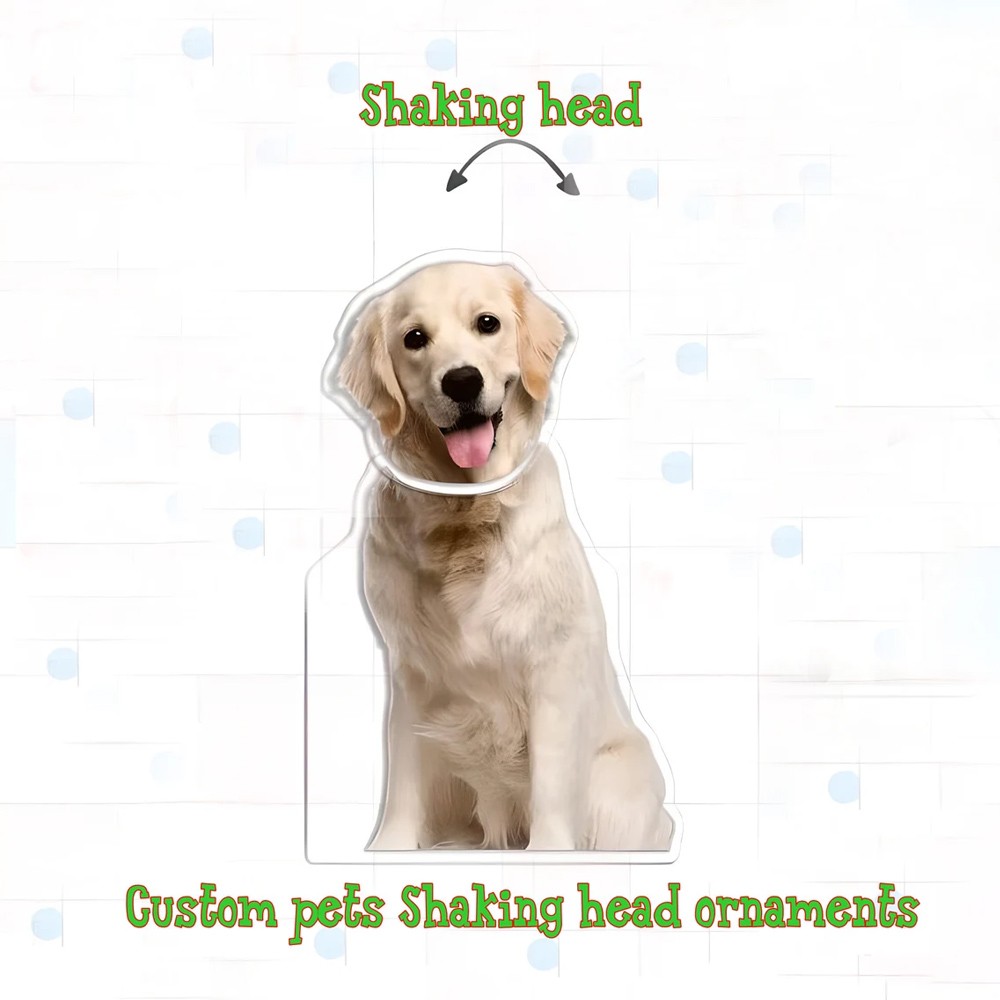 Custom Pet Shaking Head Ornament, Electric Dog Cat Bobblehead