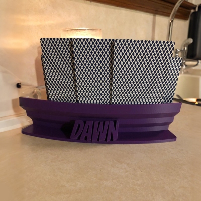 Personligt namngivet pokerkorthållare, 3D-tryckt färgglad bridgekortsåterställning, spelkvällstillbehör, festfavorit, present till familj/vänner/spelälskare