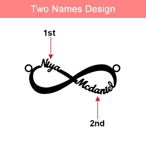 Personalized Infinity Name Necklace Sterling Silver
