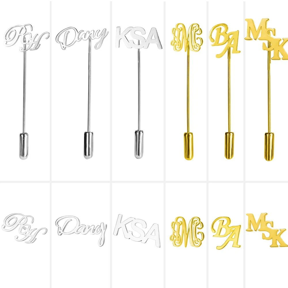 ETHOON Spilla Con Iniziale In Oro - Spilla Da Bavero A Forma Di Lettera Con Strass, Regalo Personalizzato Per Donna, Uomo E Ragazza, Con Scatola Gioielli