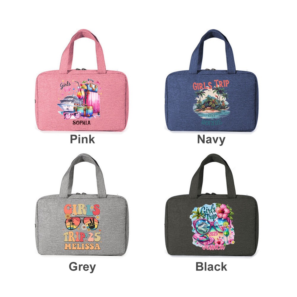 Personalized Girls Trip Kit, Cruise Travel, Custom Vest, Beach Towel, Wash Bag, Passport Luggage Tag, Gifts for Girls, Girls trip Gifts