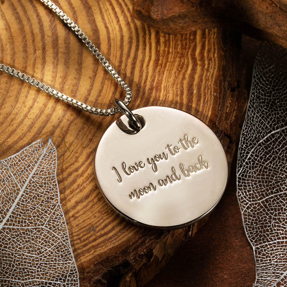 Personalized Carved Heart Tree Necklace