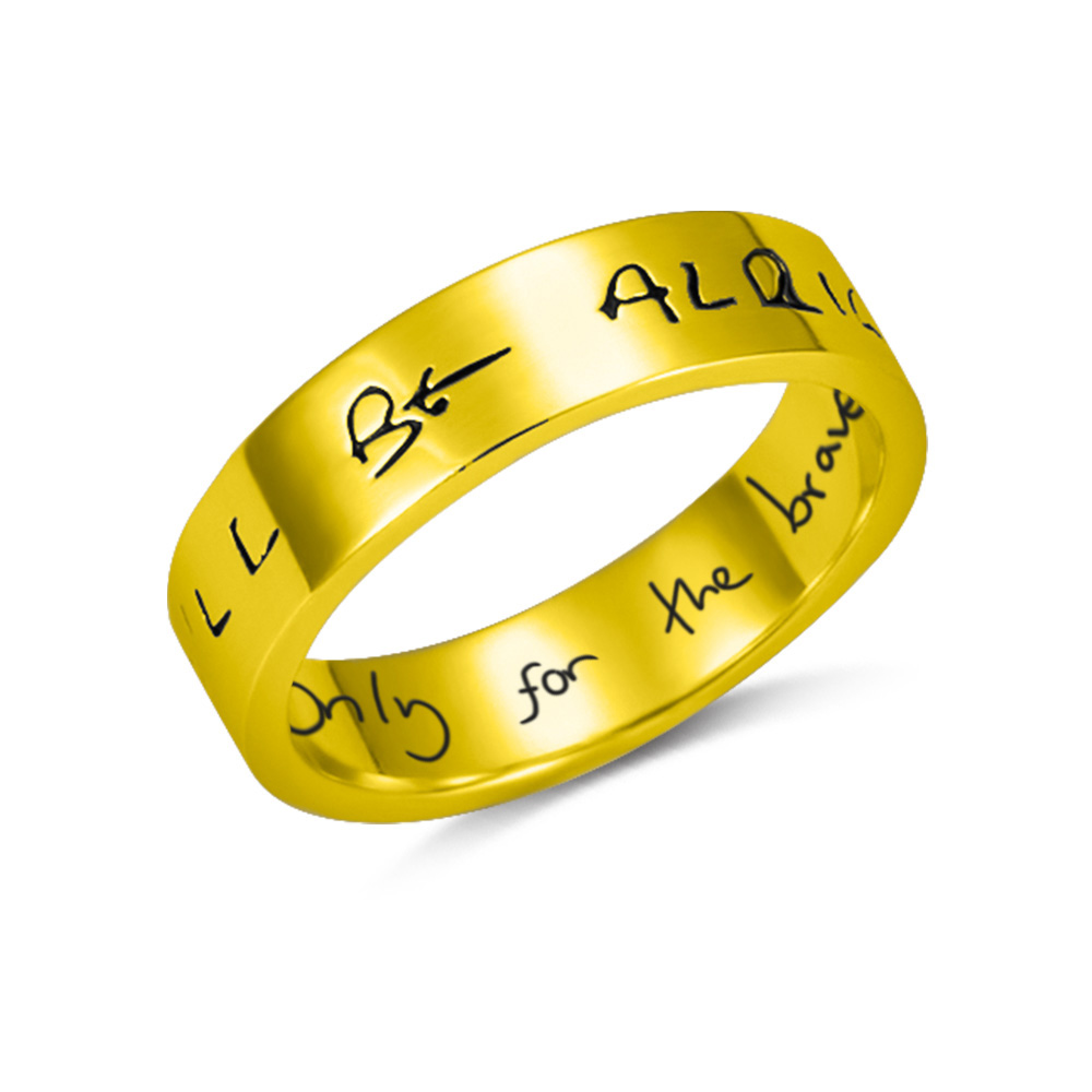 Engraved Harry Ring Handwriting Style Ring