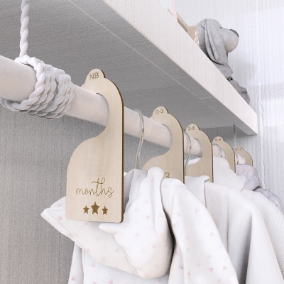Custom Baby Closet Dividers Wood Hangers