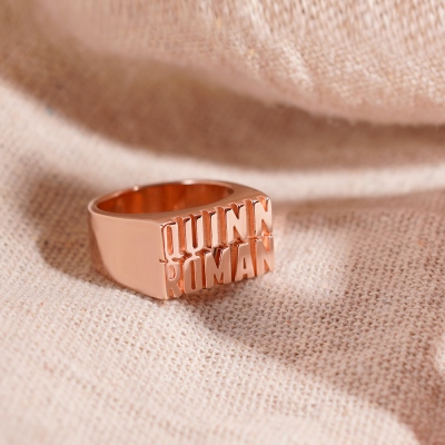 Personalized Ring with 2 Names