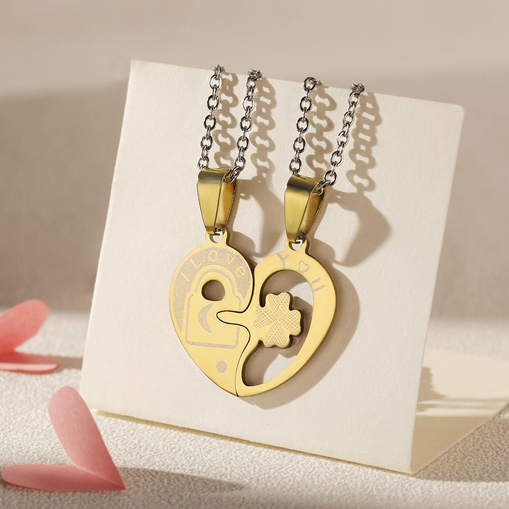 Personalized Lovers Heart Lock Necklace