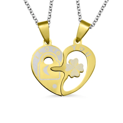 Personalized Lovers Heart Lock Necklace