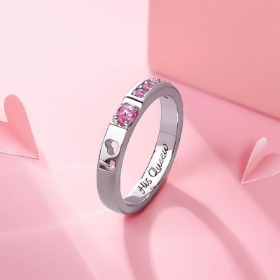 Custom Birthstone Couple Rings for Lovers