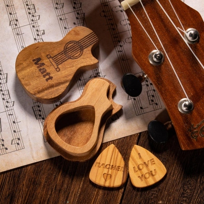 Personalized Photo/Engraving Guitar Picks With Case