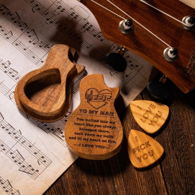 Personalized Photo/Engraving Guitar Picks With Case