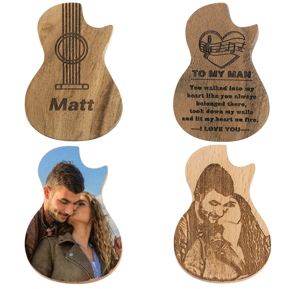 Custom-designed Photo Engraving Guitar Picks With Case