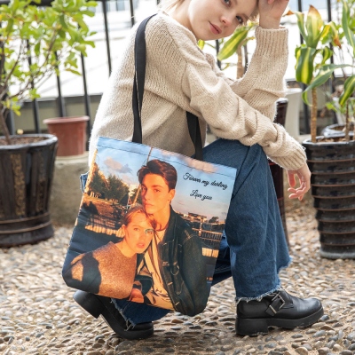 Custom Photo Canvas Bag