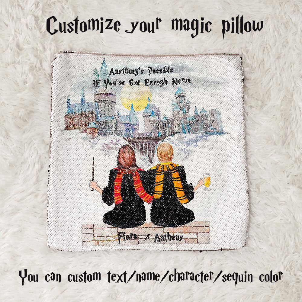 Custom HP Best Friend Sequin Pillowcase