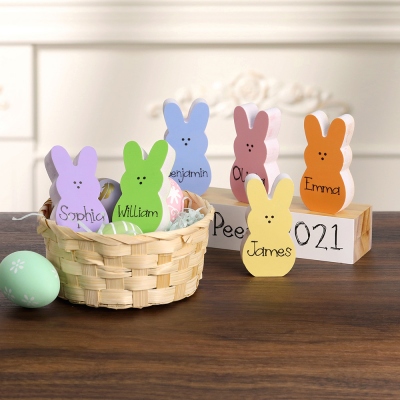 Customizable Easter Bunnies Layered Tray Decoration