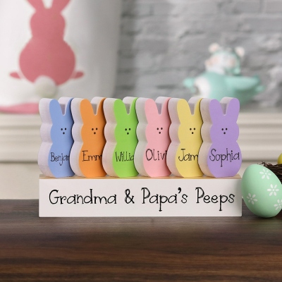 Customizable Easter Bunnies Layered Tray Decoration
