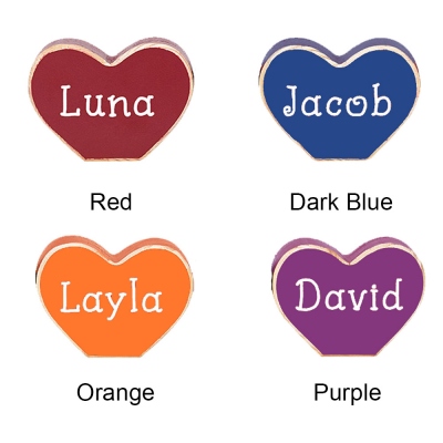 Personalized Name Heart Ornaments Home Decor