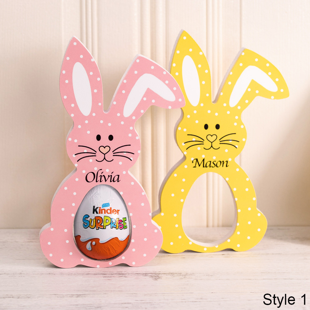 Personalized Easter Bunny Egg Holder Easter Decoration - GetNameNecklace