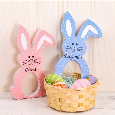 Personalized Easter Bunny Egg Holder Easter Decoration