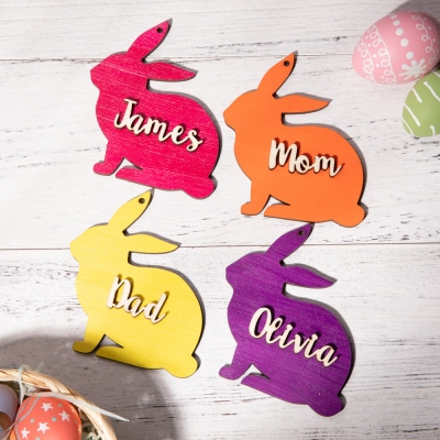 Personalized Easter Basket Name Tag Wooden Gift Tags