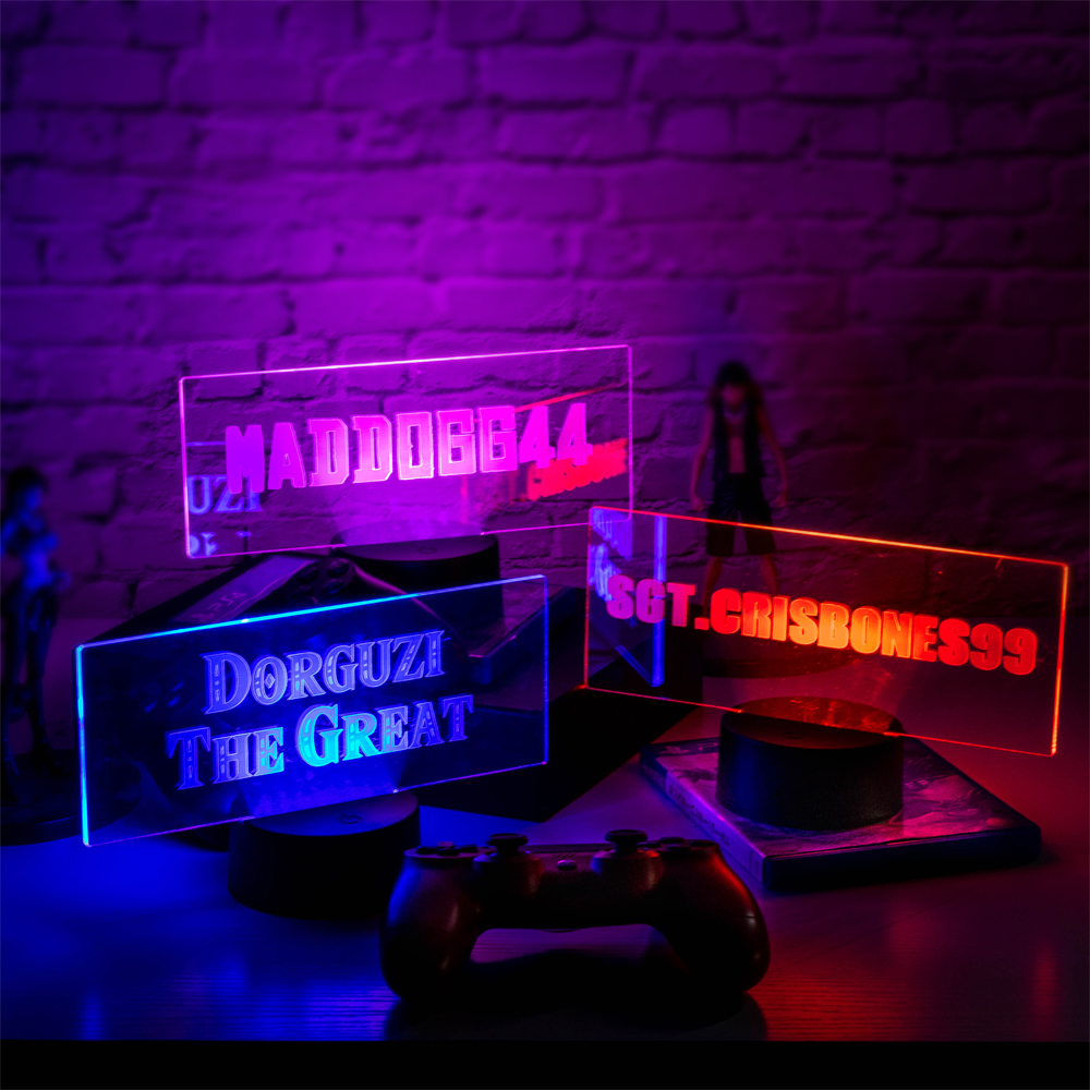 Personalized Gamer Name Sign LED Lamp
