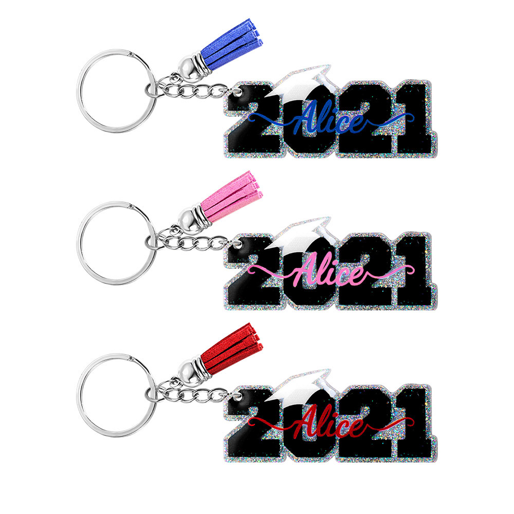 Perfect Gift for High School or College Graduates 2021 Edition Custom The Hassel was Worth the Tassel Graduation Gift Personalized Engraved Graduation Keychain