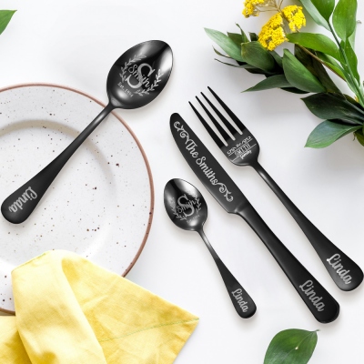 Personalized Cutlery 4-Piece Sets Gift for Adults