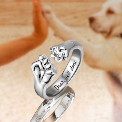 Personalized Best Friend Pet Fist Bump Ring