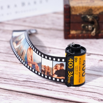 Personalized Film Roll Keychain Romantic Gift for Lovers