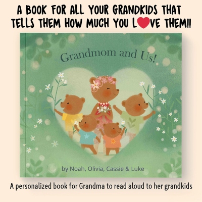 Mothers Day Personalized Gift - Grandma & Us, Personalized Book, Personalised Gift for Grandkids, Gift for Grandma, Custom Grandchildren