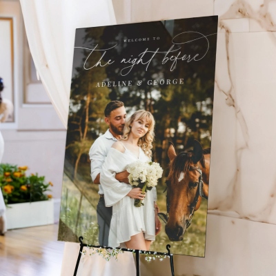 The Night Before Wedding Sign, Rehearsal Dinner Sign, Rehearsal Dinner Welcome Sign, Night Before Wedding Decorations MyrtleRoyalBoutique