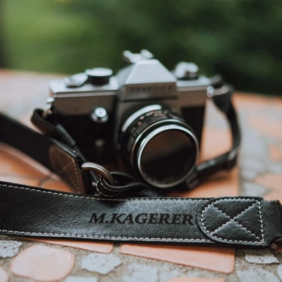 Personalized Name Genuine Leather Camera Strap, Adjustable Neck Shoulder Strap for Camera, Photography Accessories, Gift for Photographers/Shutterbugs